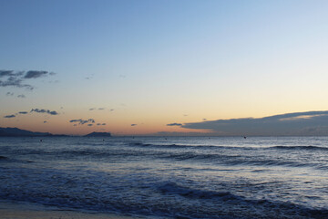 Obraz premium natural background sunrise on the sea