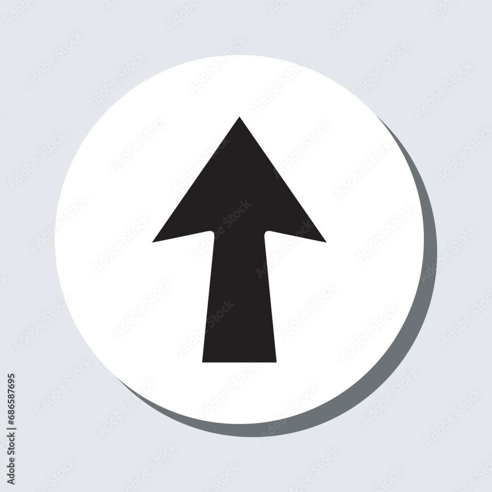 Poster up arrow icon vector. scroll up sign symbol in trendy flat style. move up vector icon illustration i