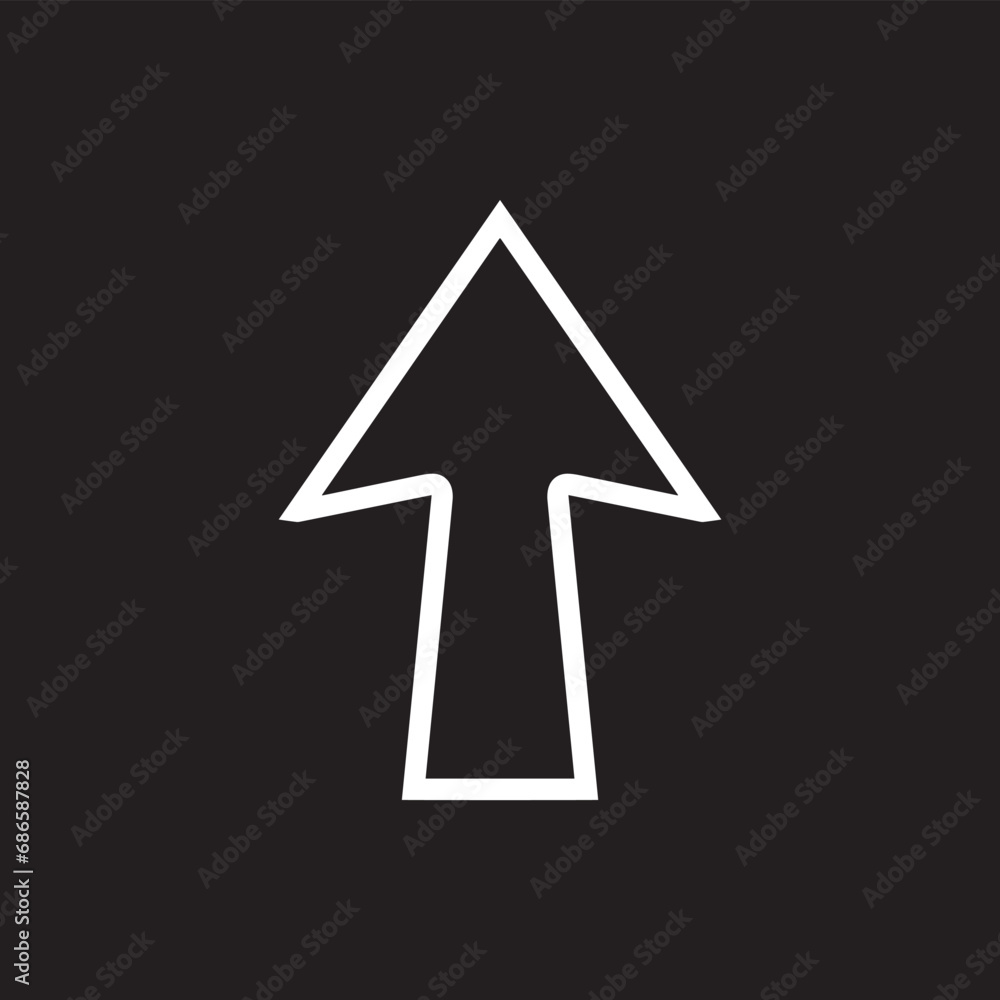 Poster up arrow icon vector. scroll up icon sign symbol vector. move up vector icon illustration isolated o
