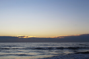 natural background sunrise on the sea