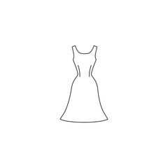 Dress icon. Vector concept illustration for design