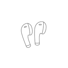 Earphone bluetooth icon design. Earphone icon in modern flat style design. Vector illustration