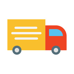 Delivery Truck Vector Flat Icon Design