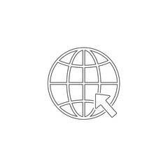 Obraz premium Go to web icon symbol vector