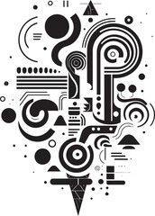Fototapeta premium Synchronized Loops Abstract Curly Vector Icons Ethereal Coils Modern Vector Design Elements