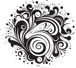 Sculpted Curlicues Abstract Modern Vector Designs Ethereal Twirls Curly Vector Art in Modern Era