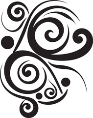 Ethereal Twirls Curly Vector Art in Modern Era Radiant Spirals Abstract Curly Vectors in Modern Design