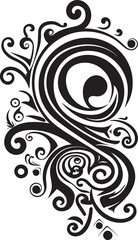 Curvilinear Symphony Abstract Curly Vectors in Modern Design Sculpted Swirls Modern Vector Art with Curly Grace