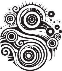 Elegant Torsion Abstract Curly Vectors in Modern Era Whirlwind Spirals Modern Vector Designs with Curly Grace