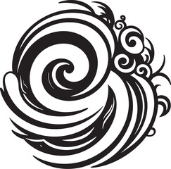 Curved Swirlscape Abstract Curly Icons in Modern Vectors Sculpted Essence Modern Vector Art with Curly Touch