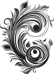 Dynamic Fusion Curly Vectors in Modern Design Abstracted Whirls Modern Vector Icons with Curly Flair