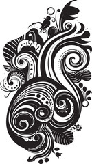 Sculpted Essence Modern Vector Art with Curly Touch Ethereal Coils Abstract Modern Vector Icons