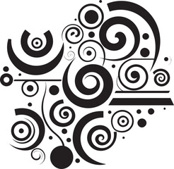 Obraz premium Radiant Swirls Curly Icons in Modern Vector Design Curved Fusion Abstract Curly Vectors in Modern Era