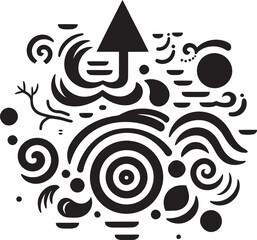 Sculpted Whirlwind Modern Vector Art with Curly Grace Ethereal Coilscape Abstract Modern Vector Icons