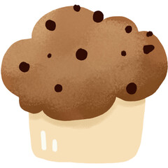 Chocolate chip cupcake