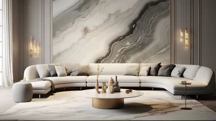 Fototapeten Trendy style incorporates the swirls of marble or the ripples of agate for a luxe effect marble Texture. generative ai. © raza