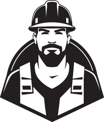 Builders Badge Worker Vector Icon Constructing Excellence Construction Vector