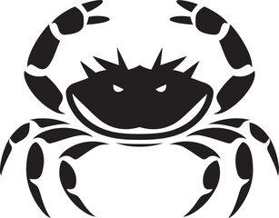Crustacean Crest Vector Crab Design Pincer Protector Crab Vector Icon