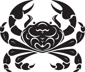 Seaside Sentinel Vector Crab Emblem Pincer Prestige Crab Vector Design