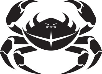 Coral Commander Crab Emblem Vector Crab Crest Vector Crab Design