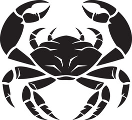 Crab Crest Vector Crab Design Pincer Protector Crab Icon Vector