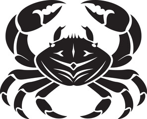 Beachside Commander Crab Icon Tidal Triumph Crab Vector Design