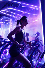 Empowered Women Spinning to Health and Vitality with Dedicated Trainers at the Gym