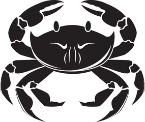 Crustacean Crown Crab Icon Vector Seaside Protector Vector Crab Design