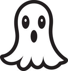 Midnight Specter Black Vector Ghost Charming Spectral Friend Cute Ghost Icon