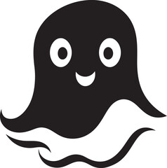 Shadowy Specter Black Vector Ghost Boo tiful Delight Cute Ghost Icon