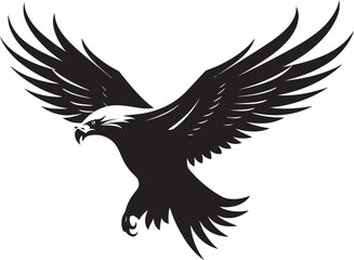 Regal Flight Symbol Eagle Vector Design Sovereign Avian Silhouette Black Eagle Icon