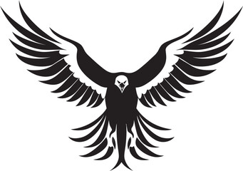 Elegant Predator Emblem Vector Eagle Predatory Majesty Black Eagle Design
