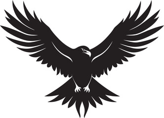Sovereign Flight Symbol Vector Eagle Icon Elegant Raptor Profile Black Vector Eagle