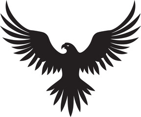 Aerial Sovereignty Eagle Vector Dynamic Raptor Silhouette Black Vector Eagle