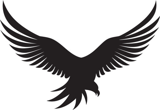 Eagle Eye Hunter Eagle Vector Icon Majestic Avian Profile Black Eagle