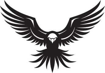 Eagle Eye Majesty Vector Icon Majestic Avian Silhouette Black Vector Eagle