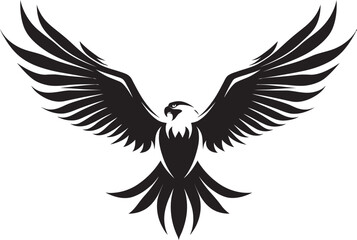 Regal Avian Majesty Vector Eagle Sovereign Hunter Symbol Black Eagle Design