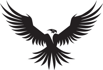Aerial Sovereignty Vector Eagle Icon Dynamic Hunter Emblem Black Eagle Design