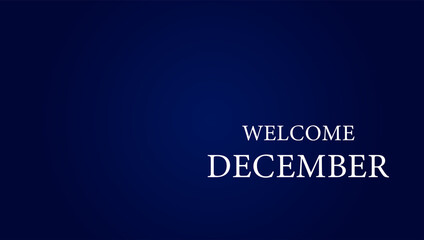 Welcome December Amazing Text Design illustration