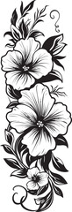 Mystic Midnight Floral Perimeter Vector Design Dynamic Noir Blossom Enclosure Black Icon