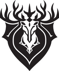 Sovereign Coat of Arms Black Vector Emblem Imposing Vector Dynasty Crest Black Icon