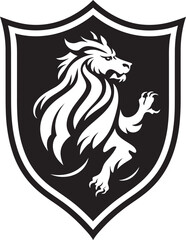 Noble Knightly Symbol Vector Emblem Elegant Medieval Insignia Black Icon