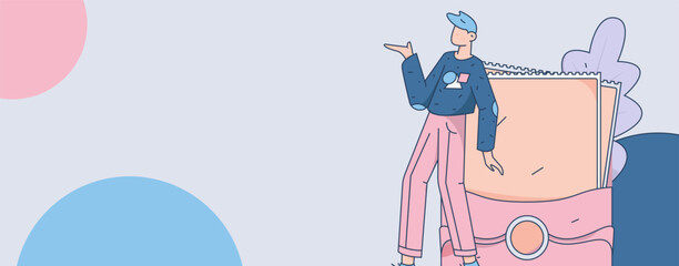 Festive Shopping E-Commerce Online Shopping People Flat Vector Concept Operation Hand Drawn Illustration
