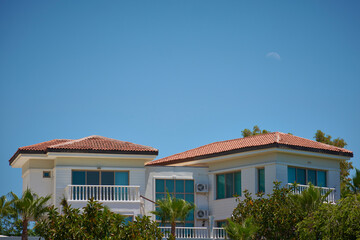 Fototapeta na wymiar house with a Mediterranean style roof