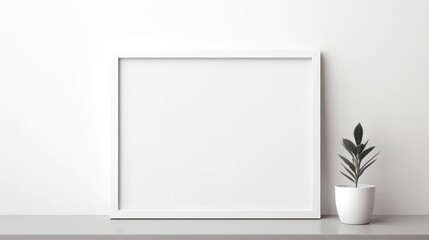 Fototapeta na wymiar Blank Canvas: Elevate your presentation with an empty photo frame isolated on a white background.