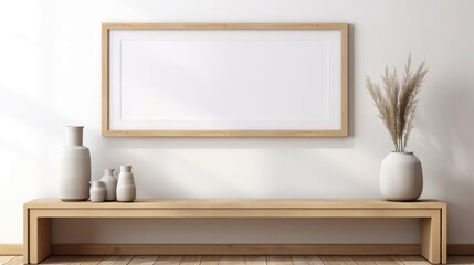 Blank Canvas: Elevate your presentation with an empty photo frame isolated on a white background.