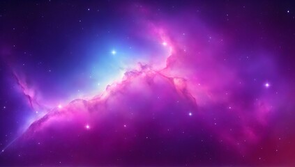 Colorful Nebula in Space. Abstract Galaxy with Shining Stars. Cosmic Wallpaper. Beautiful Purple Nebula Background.