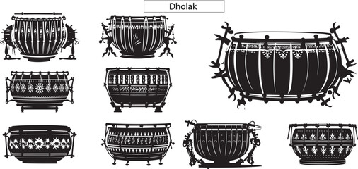 Set of Musical Instrument Drum