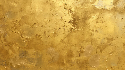 Gold background. Golden textured wall uneven golden plaster.