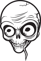 Ghoulish Sugar Skull Vector Design Macabre Candy Fantasy Vector Icon